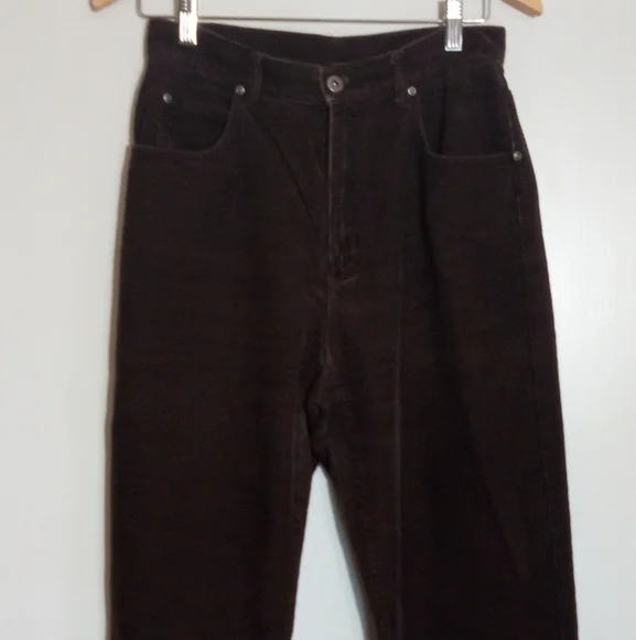 Liz Claiborne Lizwear jeans brown corduroy pants women size 8 - Picture 1 of 6
